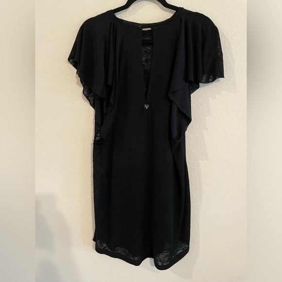 Billabong Women’s Swim Cover Dress Medium Black Out For Waves Semi Sheer Coastal - Picture 8 of 17